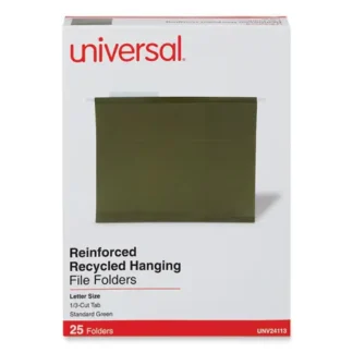 Universal® Deluxe Reinforced Recycled Hanging File Folders