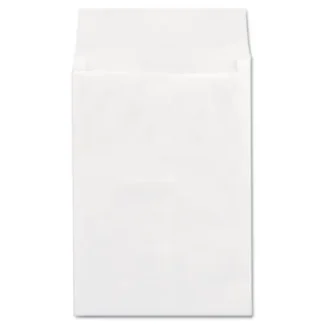 Universal® Deluxe Tyvek Expansion Envelopes, Open-End, 1.5" Capacity, #13 1/2, Square Flap, Self-Adhesive Closure, 10 x 13, White, 100/BX