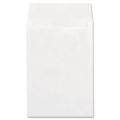 Universal® Deluxe Tyvek Expansion Envelopes, Open-End, 1.5" Capacity, #13 1/2, Square Flap, Self-Adhesive Closure, 10 x 13, White, 100/BX