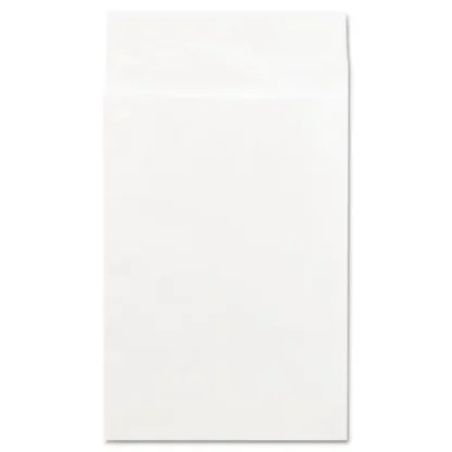 Universal® Deluxe Tyvek Expansion Envelopes, Open-End, 2" Capacity, #15 1/2, Square Flap, Self-Adhesive Closure, 12 x 16, White, 100/Box