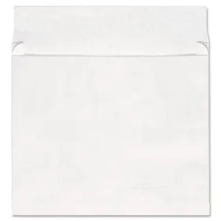 Universal® Deluxe Tyvek Expansion Envelopes, Open-Side, 2" Capacity, #13 1/2, Square Flap, Self-Adhesive Closure, 10 x 13, White, 100/BX