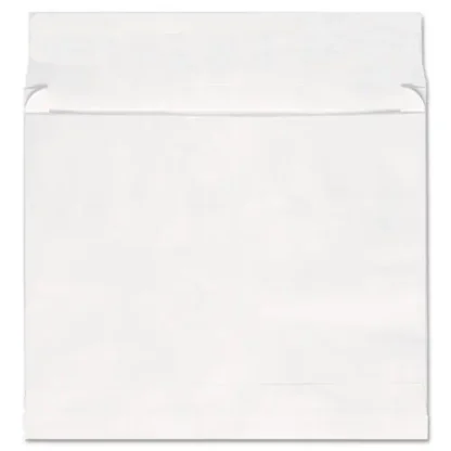 Universal® Deluxe Tyvek Expansion Envelopes, Open-Side, 2" Capacity, #13 1/2, Square Flap, Self-Adhesive Closure, 10 x 13, White, 100/BX