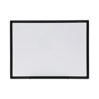 Universal® Design Series Deluxe Dry Erase Board, 24" x 18", White Surface, Black Anodized Aluminum Frame