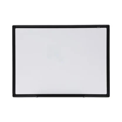 Universal® Design Series Deluxe Dry Erase Board, 24" x 18", White Surface, Black Anodized Aluminum Frame