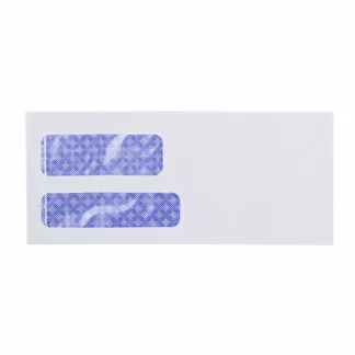 Universal® Double Window Business Envelope, #9, Commercial Flap, Gummed Closure, 3.88 x 8.88, White, 500/Box