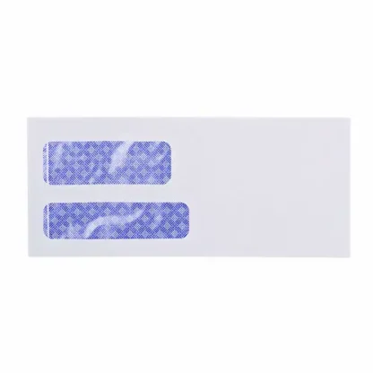 Universal® Double Window Business Envelope, #9, Commercial Flap, Gummed Closure, 3.88 x 8.88, White, 500/Box