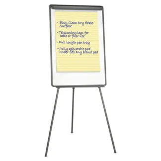 Universal® Dry Erase Board with Tripod Easel, 29" x 41", White Surface