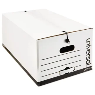 Universal® Economical Easy Assembly Storage Files, Legal, White, 12/Carton