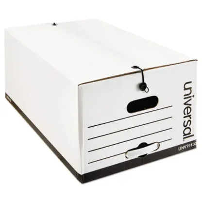 Universal® Economical Easy Assembly Storage Files, Legal, White, 12/Carton