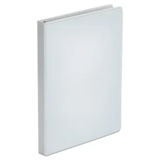 Universal® Economy Round Ring View Binder, 3 Rings, 0.5" Capacity, 11 x 8.5, White