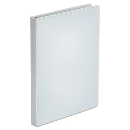 Universal® Economy Round Ring View Binder, 3 Rings, 0.5" Capacity, 11 x 8.5, White