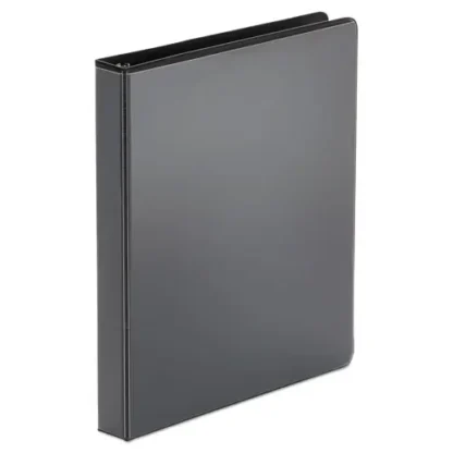 Universal® Economy Round Ring View Binder, 3 Rings, 1" Capacity, 11 x 8.5, Black