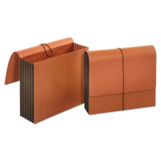 Universal® Extra Wide Expanding Wallets, Elastic Cord Closure, Letter Size, Redrope