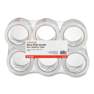 Universal® Extra-Wide Moving and Storage Packing Tape, 3" Core, 2.83" x 54.7 yd, Clear, 6/Pack