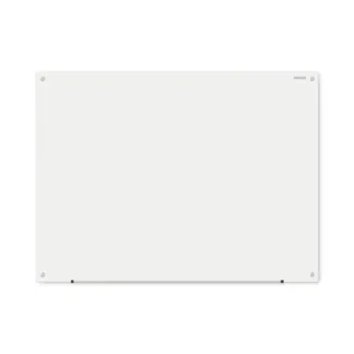 Universal® Frameless Glass Marker Board, 48" x 36", White Surface