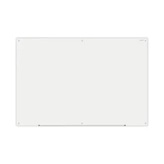 Universal® Frameless Glass Marker Board, 72" x 48", White Surface