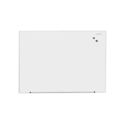 Universal® Frameless Magnetic Glass Marker Board, 48" x 36", White Surface