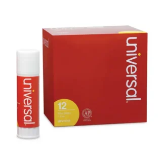 Universal® Glue Stick, 1.3 oz, Applies and Dries Clear, 12/Pack