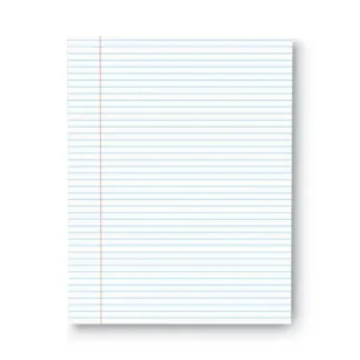 Universal® Glue Top Pads, Narrow Rule, 50 White 8.5 x 11 Sheets, Dozen