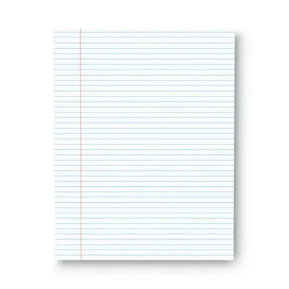 Universal® Glue Top Pads, Narrow Rule, 50 White 8.5 x 11 Sheets, Dozen