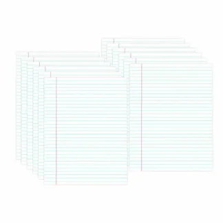Universal® Glue Top Pads, Wide/Legal Rule, 50 White 8.5 x 11 Sheets, Dozen