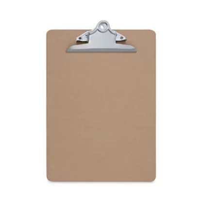 Universal® Hardboard Clipboard, Brown, 1.25" Clip Capacity, Holds 8.5 x 11 Sheets