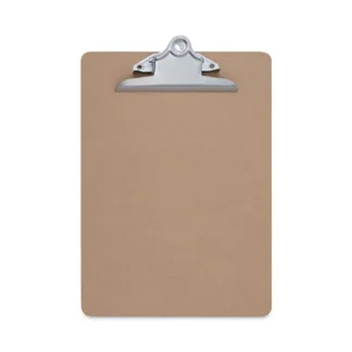 Universal® Hardboard Clipboard, 1.25" Clip Capacity, Brown, 3/Pack