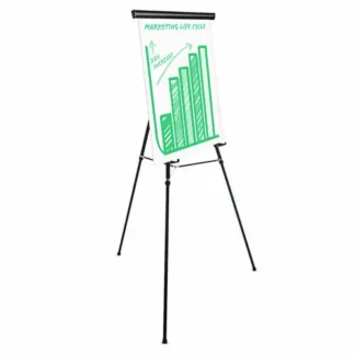 Universal® Heavy-Duty Adjustable Presentation Easel, 69" Maximum Height, Metal, Black