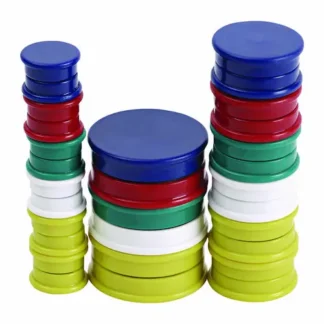 Universal® High-Intensity Assorted Magnets, Circles, Assorted Sizes: Small, Medium and Large, Assorted Colors, 30/Pack