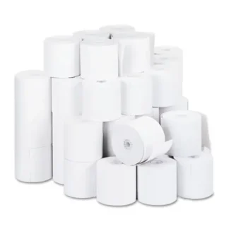 Universal® Impact and Inkjet Print Bond Paper Rolls, 0.5" Core, 2.75" x 190 ft, White, 50/Carton