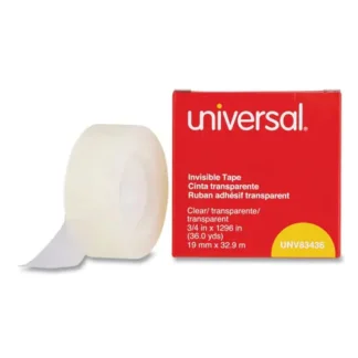 Universal® Invisible Tape, 1" Core, 0.75" x 36 yds, Clear
