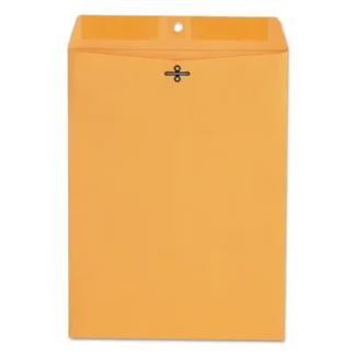 Universal® Kraft Clasp Envelope, #90, Square Flap, Clasp/Gummed Closure, 9 x 12, Brown Kraft, 100/Box