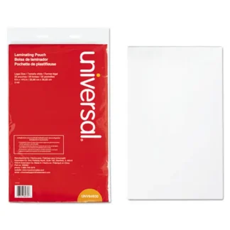 Universal® Laminating Pouches, 3 mil, 9" x 14.5", Gloss Clear, 25/Pack