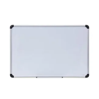 Universal® Magnetic Steel Dry Erase Marker Board, 36" x 24", White Surface, Satin Aluminum Frame