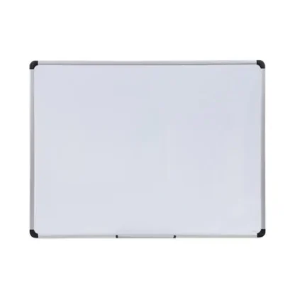 Universal® Magnetic Steel Dry Erase Marker Board, 48" x 36", White Surface, Satin Aluminum Frame