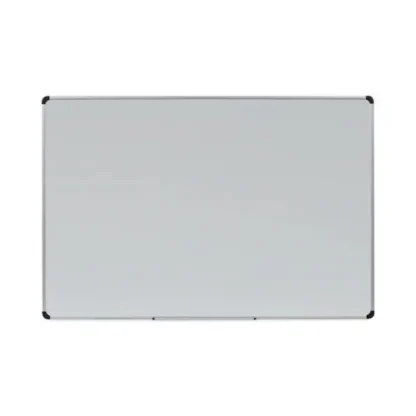 Universal® Magnetic Steel Dry Erase Marker Board, 72" x 48", White Surface, Satin Aluminum Frame
