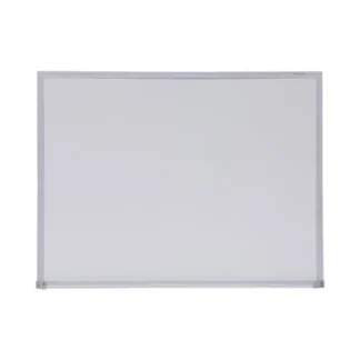 Universal® Melamine Dry Erase Board with Aluminum Frame, 24" x 18", White Surface, Anodized Aluminum Frame