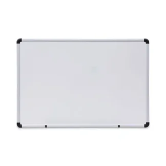 Universal® Modern Melamine Dry Erase Board with Aluminum Frame, 36" x 24", White Surface, Satin Aluminum Frame
