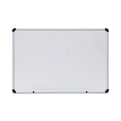 Universal® Modern Melamine Dry Erase Board with Aluminum Frame, 36" x 24", White Surface, Satin Aluminum Frame