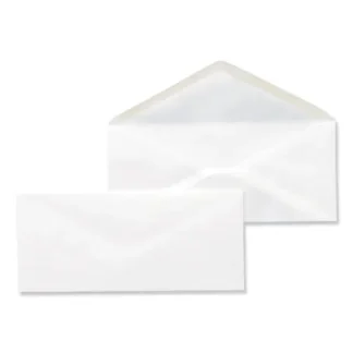 Universal® Open-Side Business Envelope, #10, Monarch Flap, Gummed Closure, 4.13 x 9.5, White, 500/Box