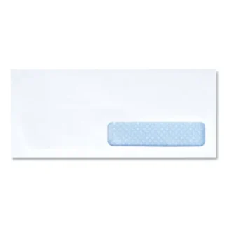Universal® Open-Side Security Tint Business Envelope, #10, 1 Window, Commercial Flap, Gummed, White, 500/Box