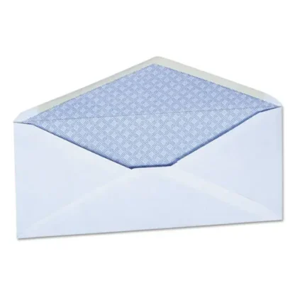 Universal® Open-Side Security Tint Business Envelope, #10, Monarch Flap, Gummed Closure, 4.13 x 9.5, White, 500/Box