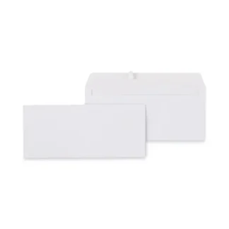 Universal® Peel Seal Strip Business Envelope, #10, Square Flap, Self-Adhesive Closure, 4.13 x 9.5, White, 100/Box