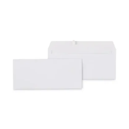 Universal® Peel Seal Strip Business Envelope, #10, Square Flap, Self-Adhesive Closure, 4.13 x 9.5, White, 100/Box