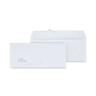 Universal® Peel Seal Strip Business Envelope, #10, Square Flap, Self-Adhesive, White, 500/Box