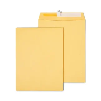 Universal® Peel Seal Strip Catalog Envelope, #10 1/2, Square Flap, Self-Adhesive Closure, 9 x 12, Natural Kraft, 100/Box