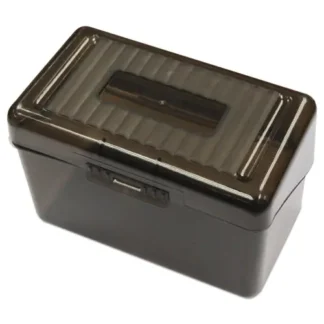 Universal® Plastic Index Card Boxes, Translucent Black, Holds 400 4 x 6 Cards