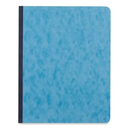 Universal® Pressboard Report Cover, Two-Piece Prong Fastener, 3" Capacity, 8.5 x 11, Light Blue/Light Blue