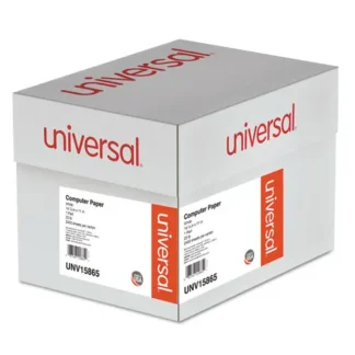 Universal® Printout Paper, 1-Part, 20 lb Bond Weight, 14.88 x 11, White, 2,400/Carton