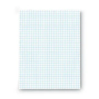 Universal® Quadrille-Rule Glue Top Pads, Quadrille Rule (4 sq/in), 50 White 8.5 x 11 Sheets, Dozen